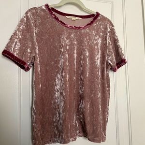 Vanilla Star Pink Velvet T- Shirt Large (Juniors)